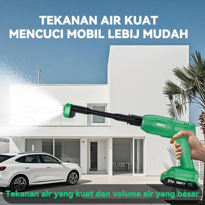 Promo, Isku Lithium Air Bertekanan Tinggi Litium Pistol Air Pembersih Cepat Pistol Air Baterai Litiu
