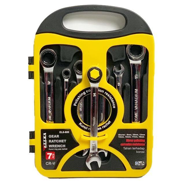 Tekiro Kunci Ring Pas Set 7pcs Kunci Ring 8-19mm Wrench Rachet