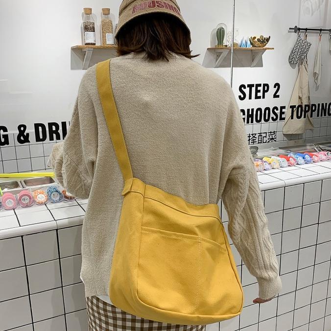 CUCI GUDANG INS JEPANG TAS KANVAS WANITA LIAR FASHION MESSENGER TAS HARAJUKU ULZZANG GAYA MALAS MAHA