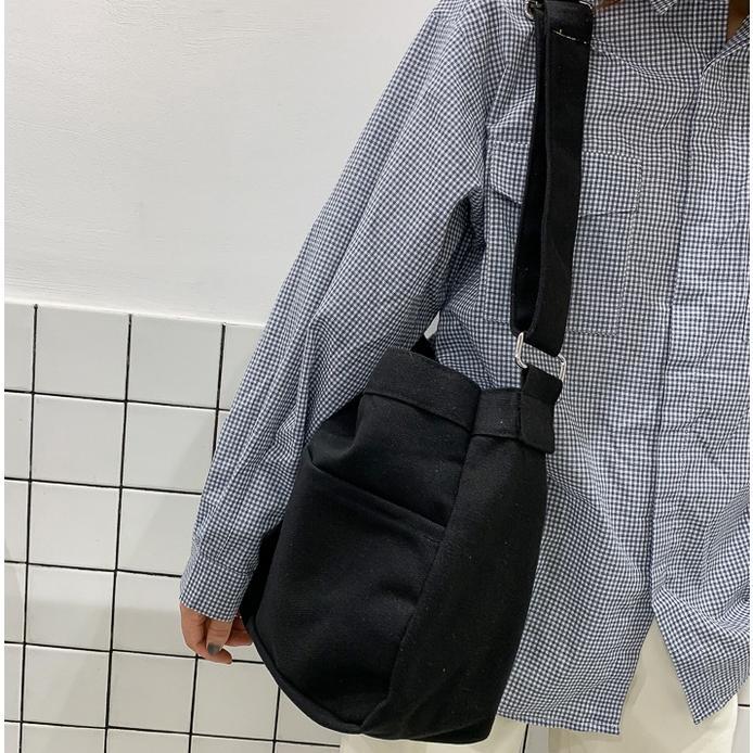 BIG SALE Ins Jepang Tas Kanvas Wanita Liar Fashion Messenger Tas Harajuku Ulzzang Gaya Malas Mahasis
