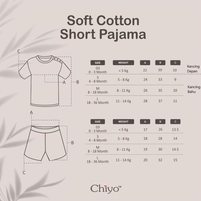 [TOMS] CHIYO BABY (3stel) Stelan Atasan Baju / Oblong Pendek + Celana Pendek Motif Terbaru Bamboo Fi