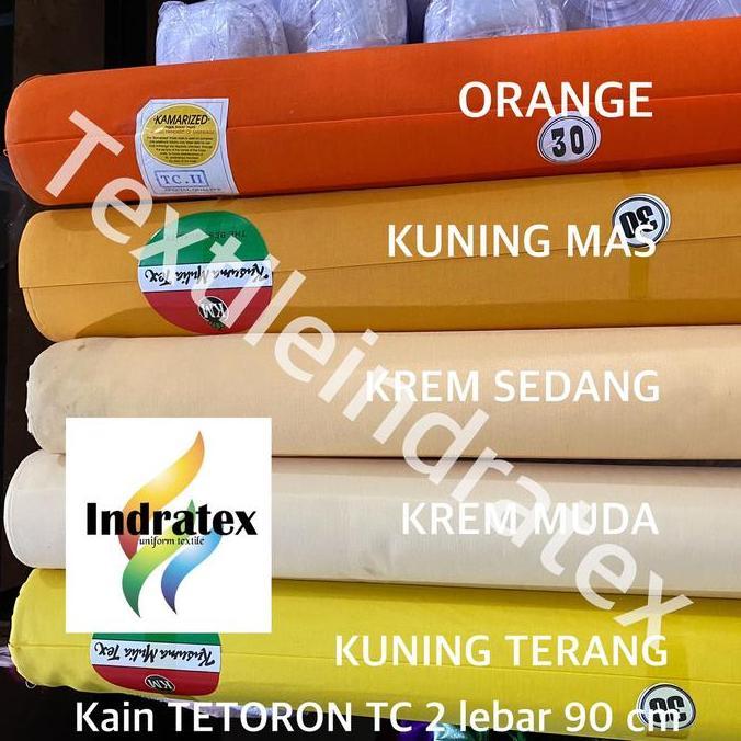 ( PER 1 ROLL ) KAIN TETORON TC 2 LEBAR 90 CM BAHAN CRAFT SPANDUK SABLON PRINT PRINTING SUBLIM SUBLIM