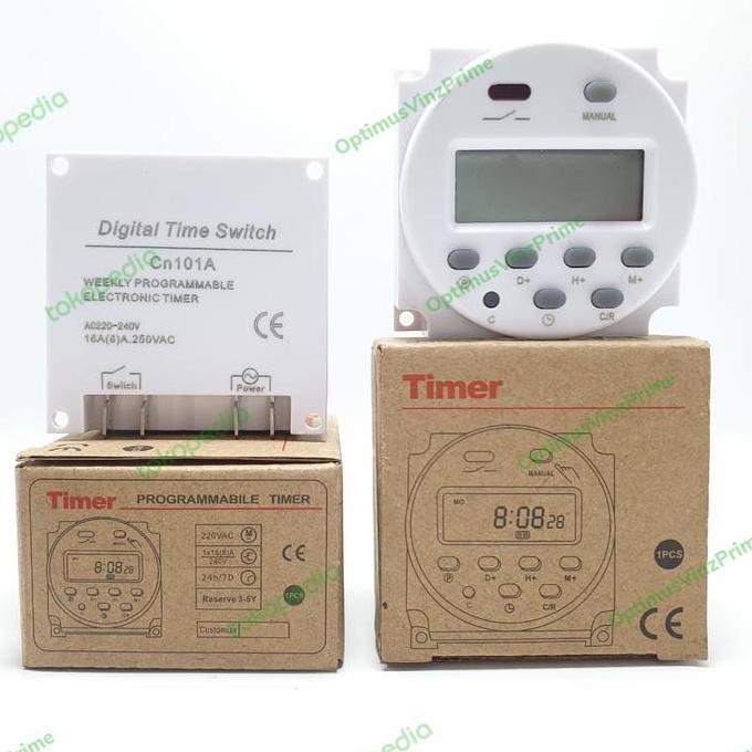 Digital Timer Auto Switch On/Off Cn101A Lampu Dan Lainnya Kode 1107