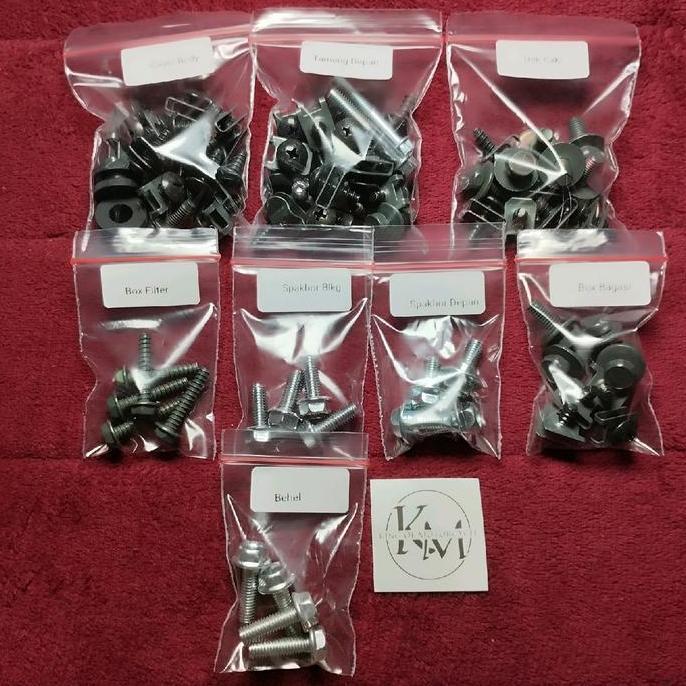 Cod Baut Body Lengkap Yamaha Fino Karbu/ Baut Full Set Yamaha Fino