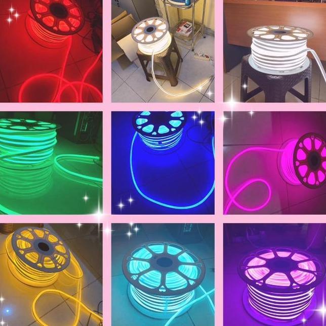 Neonflex Led Selang Neon Flex 220V 50M 100M Led Sn Led Selang Strip Ip65 Wateroof Lampu Hias Plafon 