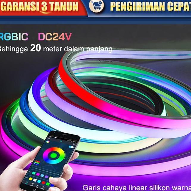 Led Strip Lampu Strip Rgb Fleksibel Lampu Strip Kamar Tidur Kamar 3M20M Lampu Strip Led Rgbic 24V