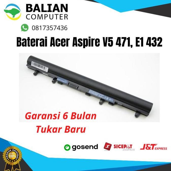 Baterai Acer Aspire E1-432 ES1-431 V5-431 V5-471 E1-410, Garansi 6 bln