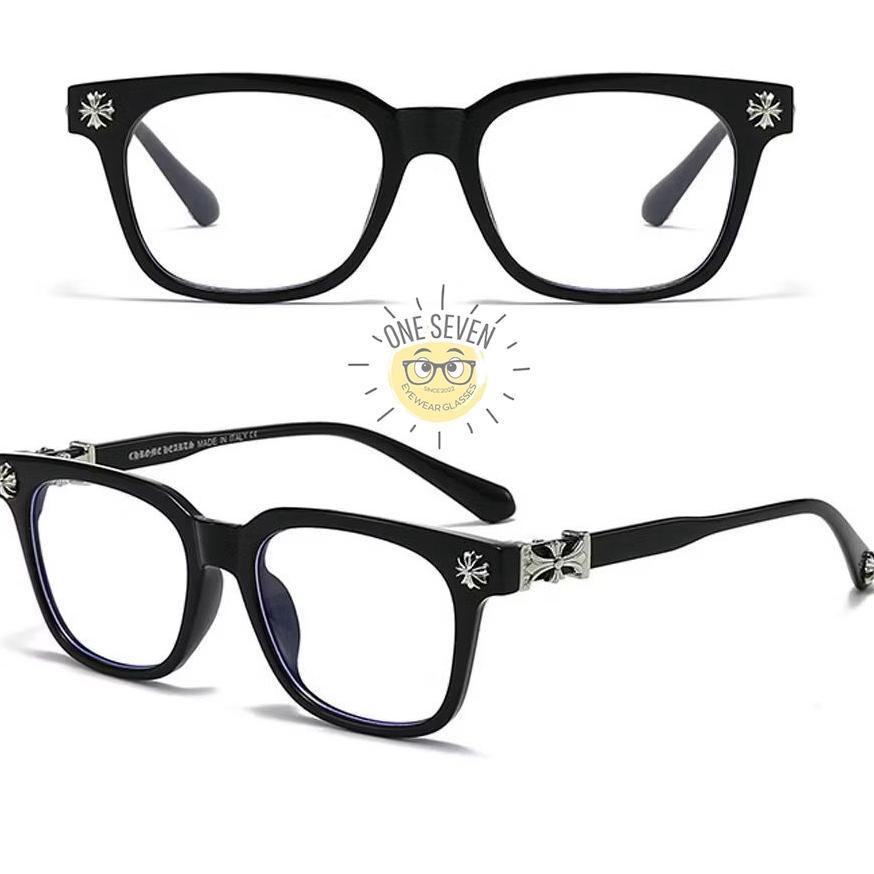 NEW FRAME SKENA KACAMATA CROME HEART OSE 9065 BISA MINUS CUSTOM LENSA PLUS CYLNDER PGX BLUERAY