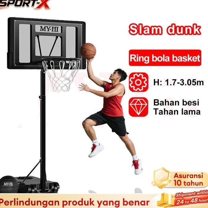 MY-HI Tiang basket Ring Basket Anak Ring Bola basket Ring Basket Portable Basket anak dan ring