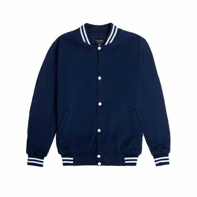 EVERNEXT - Jaket Varsity Pria Dallas Jaket Cowok Baseball Jaket Fleece Jaket Casual Pria