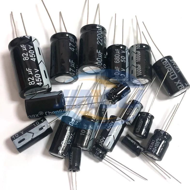 100v 200v 250v 400v 450V 2.2uf 3.3uf 4.7uf 6.8uf 10uf 15uf 22uf 33uf 47uf 68uf 82uf 100uf 220uf Alum
