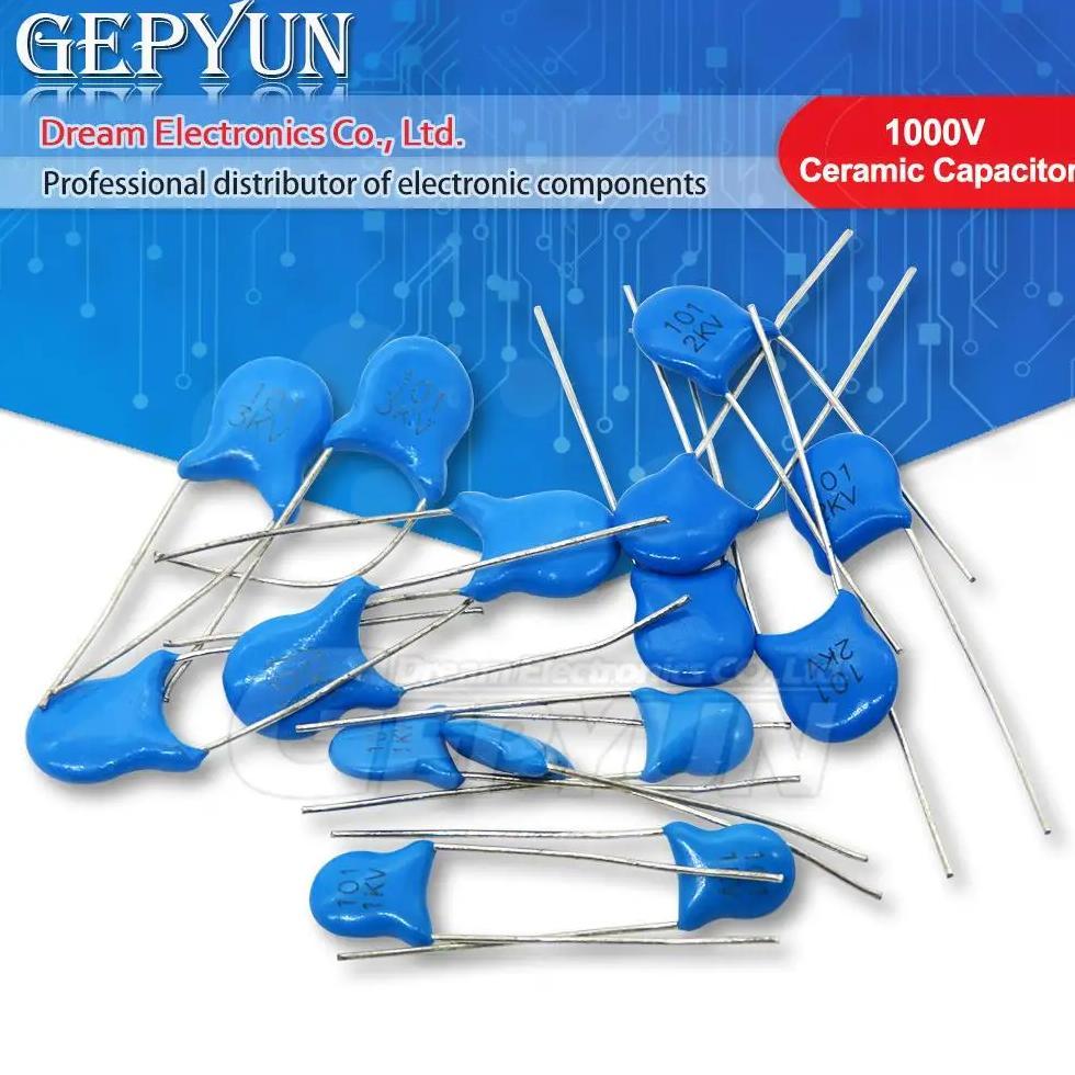 20PCS High Voltage Ceramic Capacitor 1000V  1KV 2KV 3KV 101K 151K 221K 331K 471K 561K 681K 821K 102M