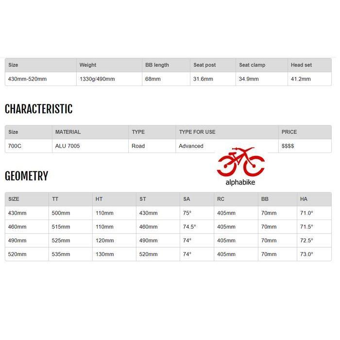 Frame Mosso 735Tca Sepeda Roadbike - 735 Tca Original Dan Terpercaya
