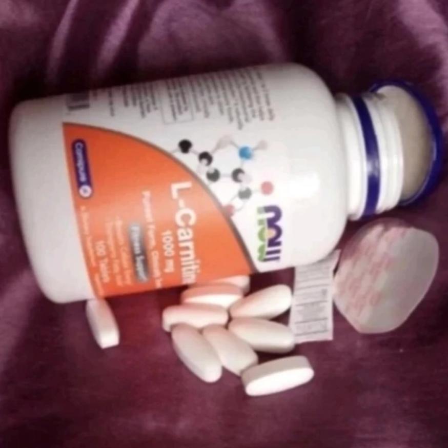 Now Foods L-Carnitine 1000 Mg 100 Tablets Boosts Cellular Energy Vegan Original