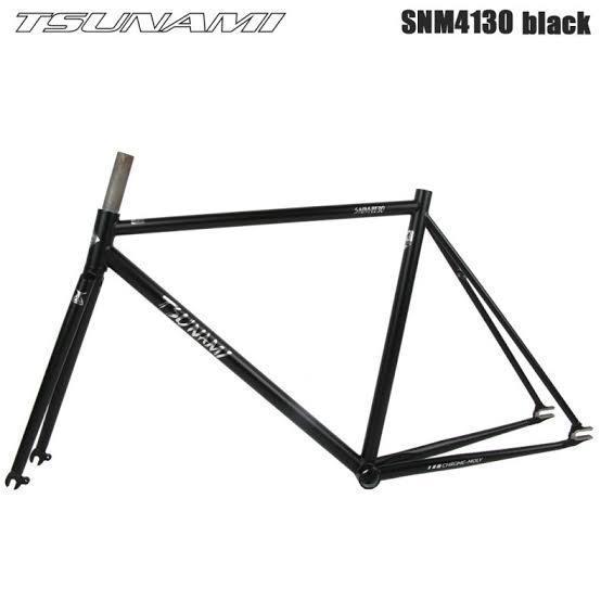 Tsunami Frameset Snm4130 Chromo Fixie Silver Outdoor Bahan Khusus Ukuran M Bonus Fork & Seatclamp Gr