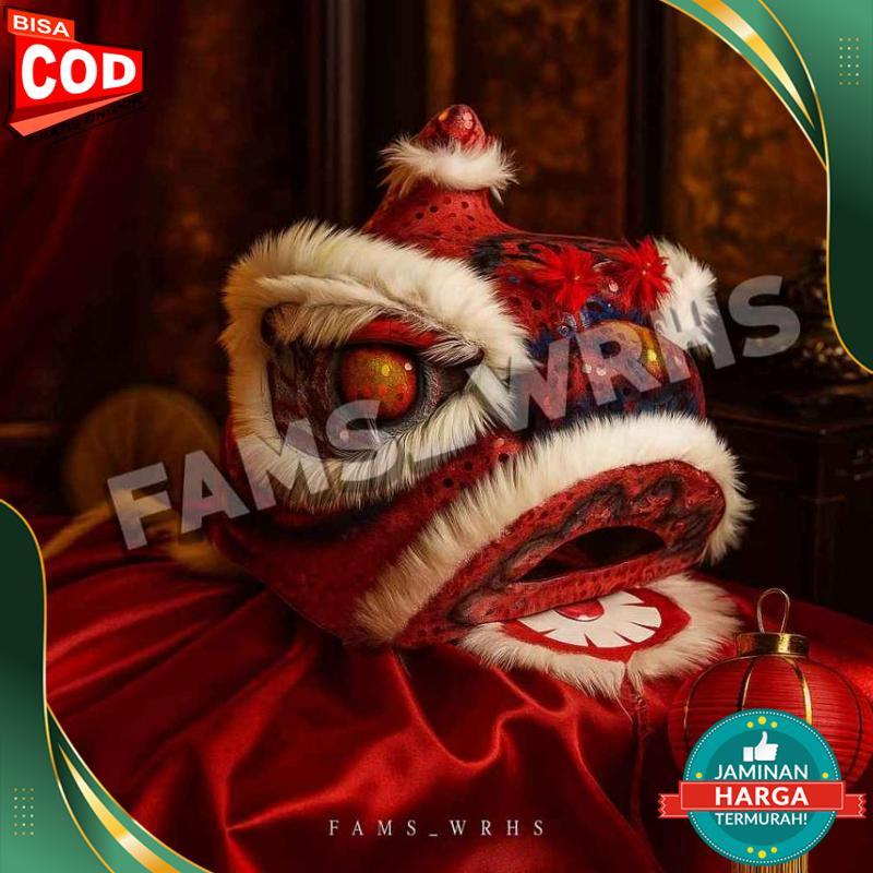 Barongsai Anak Dewasa Bahan Karton Tebal Kokoh Barongsai Kedip Promo Baru