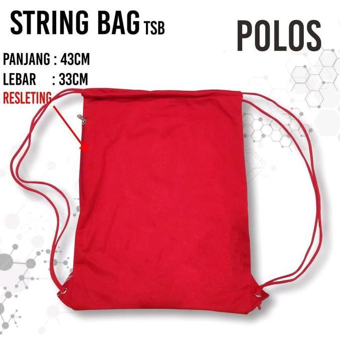 Tas olahraga polos tas serut polos bisa untuk tas sepatu dan peralatan olahraga lainnya Bag