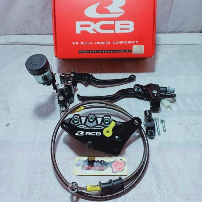 WINDOVSHOPID Paket Master Rem Kanan RCB S1 Radial 14MM Handle Kiri Kopling Rem RCB E-2 Kaliper Depan