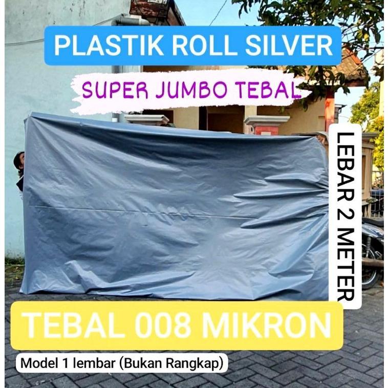 Bisa Cod Plastik Roll Perak Silver | Plastik Jumbo Penutup Tanaman Hidroponik | Mulsa 200Cm Green Ho