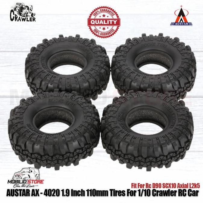 Ban Austar AX-4020 Tires 1.9" 4 Pcs for 1/10 RC Crawler Car Adventure