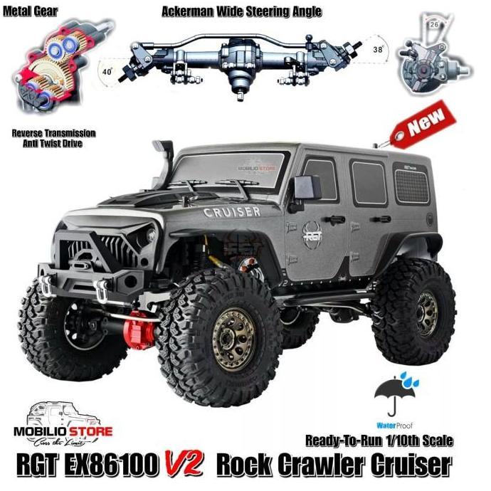 RGT EX 86100 V2 1:10 Scale Rock Crawler Cruiser 4WD Offroad RTR RC Car