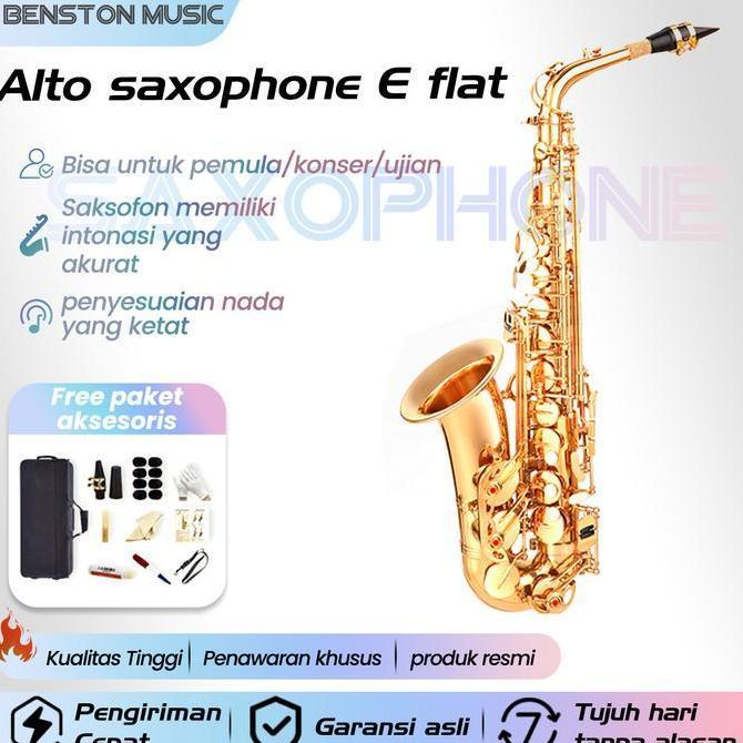 Sandar_berto - Instrumen Saxophone, Alto Saxophone E Flat, Saxophone untuk Pemula, Alat Musik Tiup S