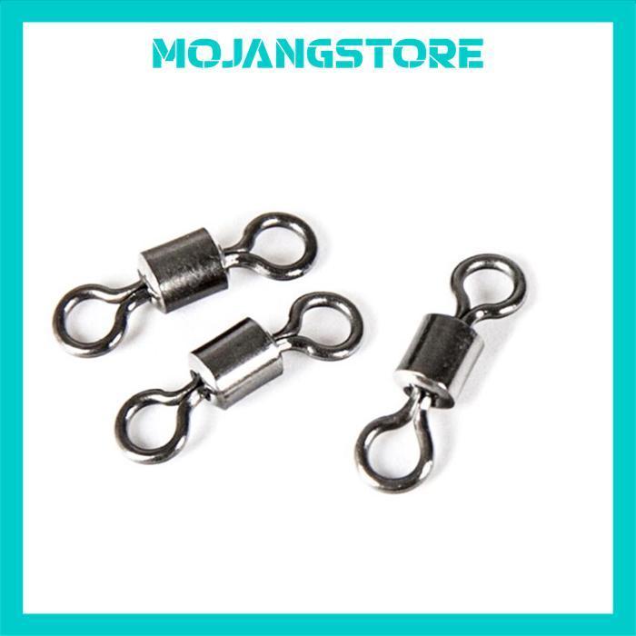 Se-7 10Pcs- 1 Bungkus Kili Pancing Bentuk Angka 8 Bahan Stainless Steel Rolling Swivel Anti Karat #5