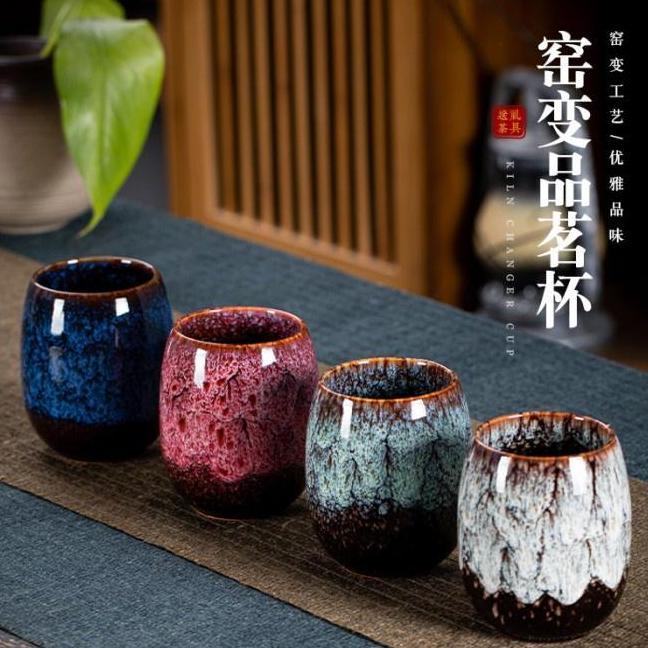 Gelas Jepang Keramik Set Cup Japanese Style Glass Mug Set 4 Pcs