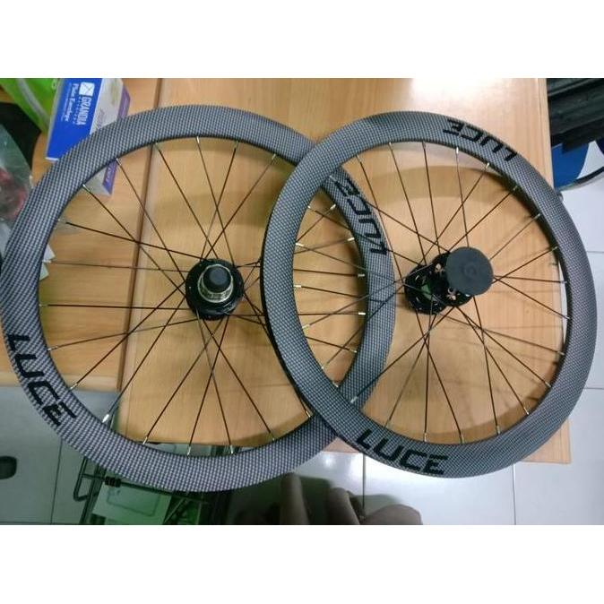 TERBARU Wheelset Sepeda Lipat LUCE 20 451 Jangkrik Discbrake Carbon Look BISA GOSEND