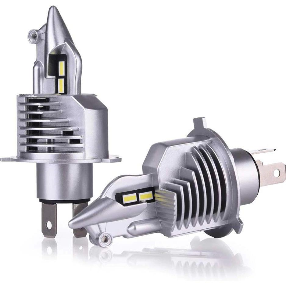 *COD* ORIGINAL Lampu Depan Mobil LED Headlamp H4 CSP Cool White 80W 12V 2 PCS - Fighter Lampu Depan 