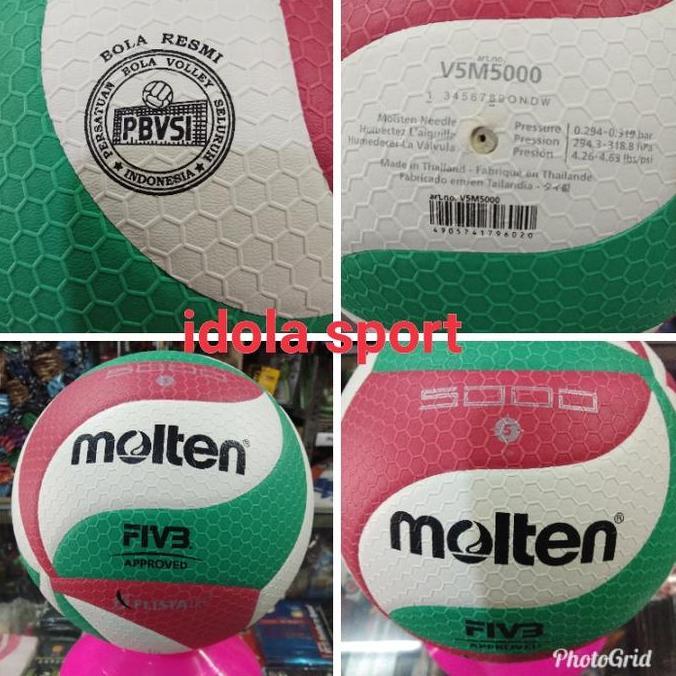 BOLA VOLLEY VOLLY VOLY VOLI MOLTEN 5000 V5M5000 ORIGINAL OFFICIAL 100%