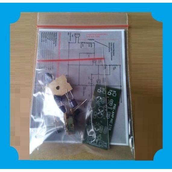 Promo Kit Preamp Mic 2 Transistor yang belum di solder Diskon