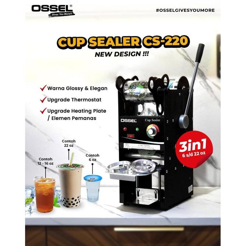 MESIN CUP SEALER MANUAL OSSEL MESIN CUP SEALER 22OZ MESIN PRESS GELAS ORIGINAL DAN TERPERCAYA