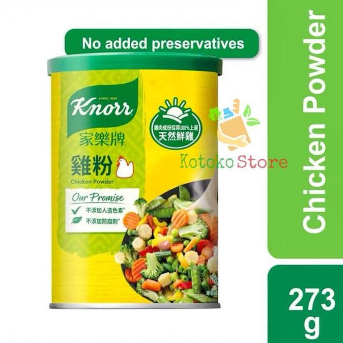 Ready  Knorr Chicken Powder / Knorr Hongkong With Msg Kaleng Kuning 310gr