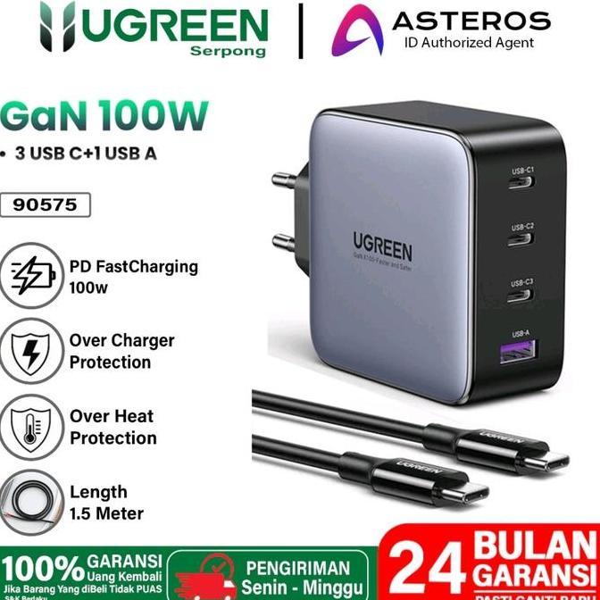 BEBAS ONGKIR - Fast Charger Gan Ugreen 65w 100w 140w 200w Nexode Ugreen Wall Charger