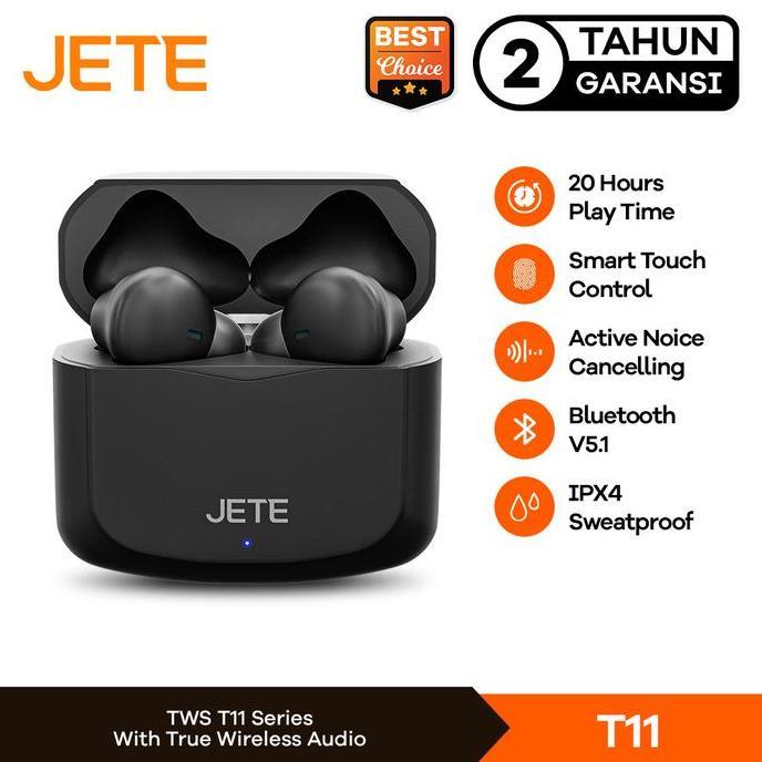 Promo JETE T11 TWS Earbuds Headset Bluetooth JETE T11 - Garansi  2 Tahun Diskon