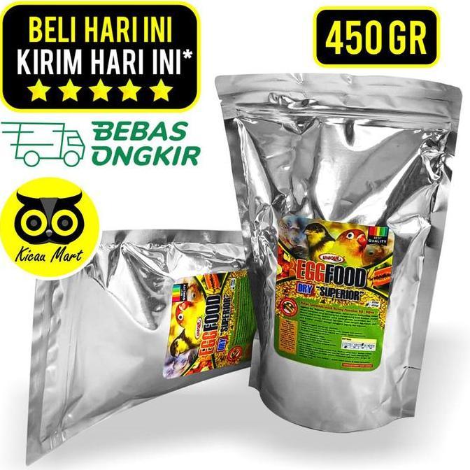 KOMARUDAK - PAKAN MAKANAN BURUNG KENARI EF EGG FOOD DRY SUPERIOR UNIQUE 450 GRAM