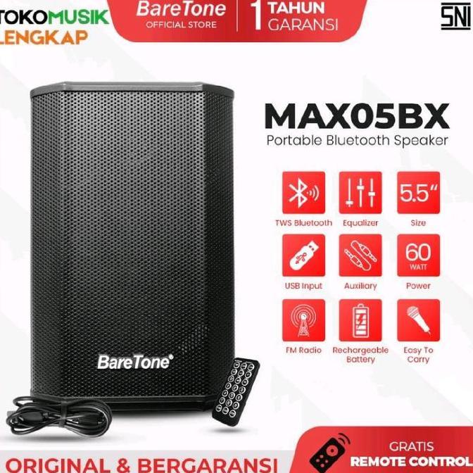 Promo Baretone Speaker Portable MAX05BX 5inch Speaker Baretone MAX 05BX Diskon