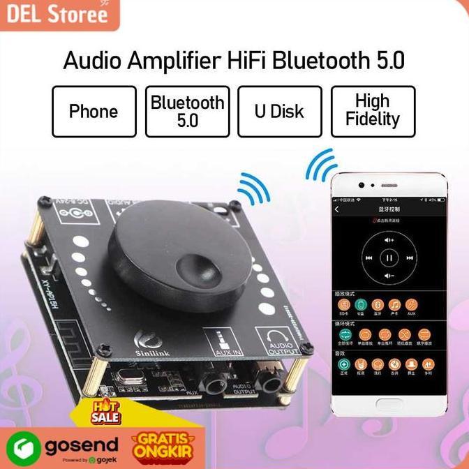 Promo SINILINK AUDIO AMPILIFIER HIFI BLUETOOTH 5.0 APD3016D 2x50 W Diskon