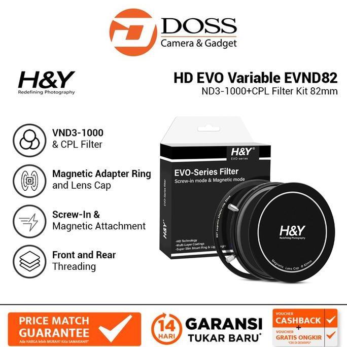 H&Y HD EVO Variable ND3-1000+CPL Filter Kit 82mm EVND82