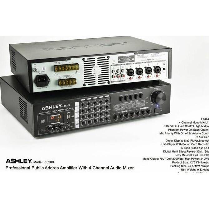 Promo POWER AMPLIFIER ASHLEY Z5200 Z 5200 ORIGINAL Diskon