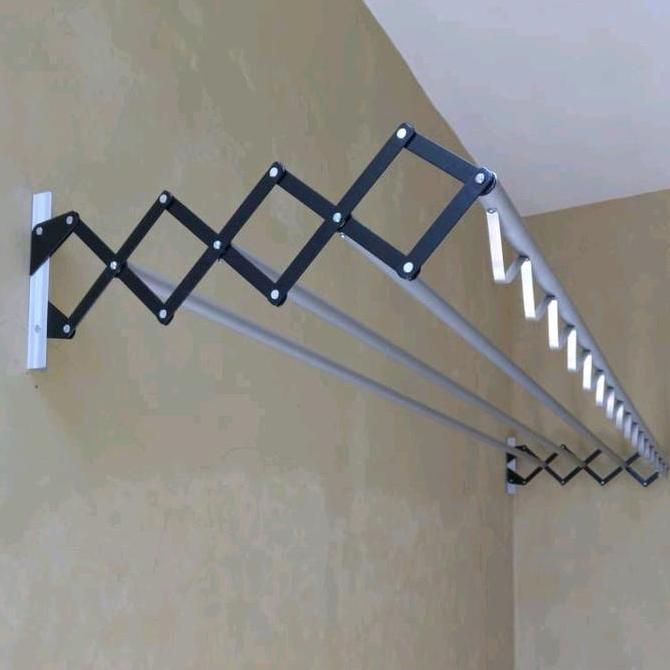 ASLI jemuran dinding lipat 2meter +cantolan hanger READY STOCK
