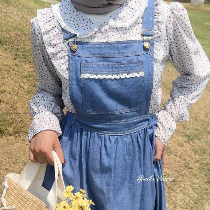 Himeka Vintage | Darla Jeans Overall | Jeans Overall - Cottagecore Overall - Vintage Overall - Coque