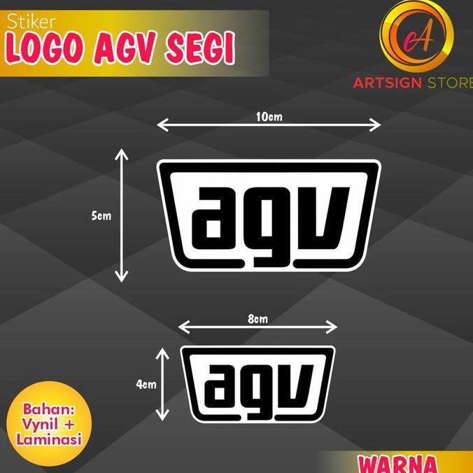 TERLARIS Stiker Agv Baru / Sticker Agv Persegi / Stiker Helm / Stiker READY STOCK