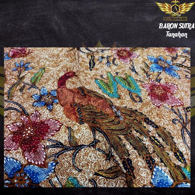 BARON MOTIF 5 BAHAN KAIN BATIK TULIS SUTRA POLA SUTRA ATBM TENUN BURUNG API MERAH