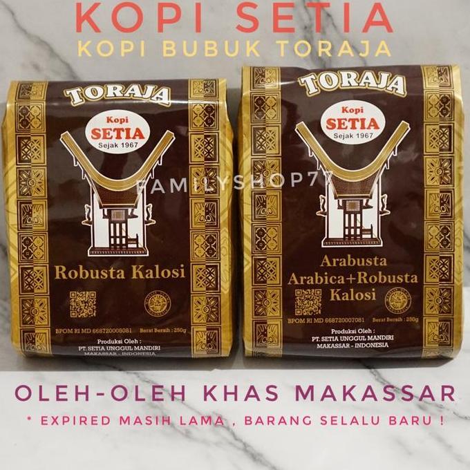 Kopi Toraja Kopi Setia 250gram -Kopi Bubuk - Kopi Robusta Kalosi Kopi Arabusta Kopi Arabica Oleh Ole