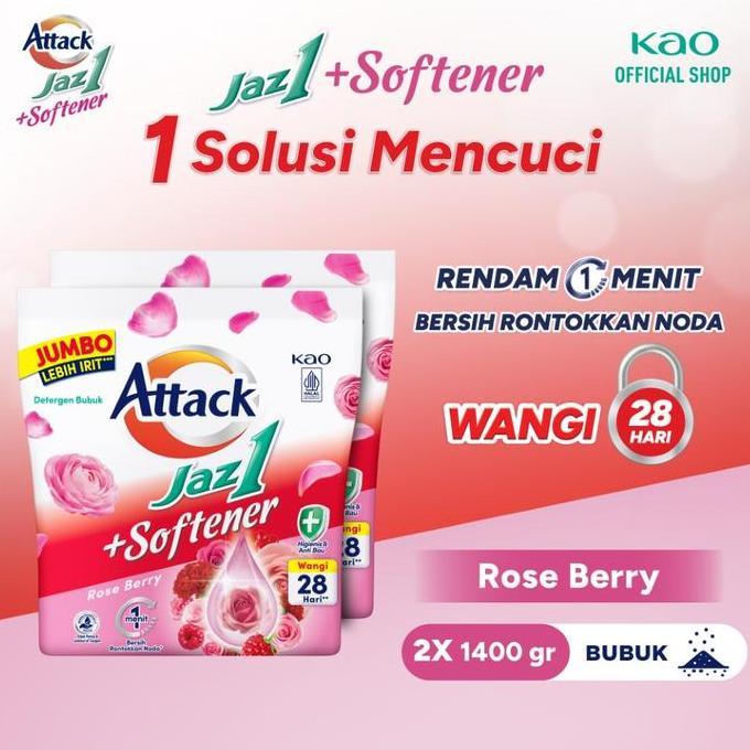 Attack Jaz1 Twinpack - Deterjen Bubuk Sabun Cuci Baju