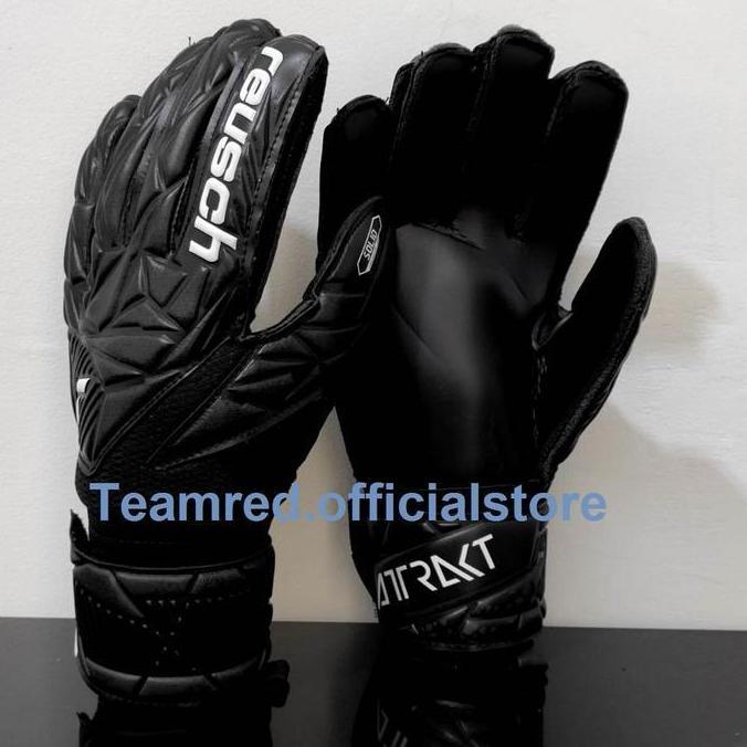 Mini Officiall - Sarung Tangan Kiper Dewasa Plus Tulang - Reusch Attrakt Sd Black
