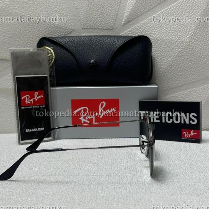 Kacamata Rayban Round RB3447 Round Metal 029 50 21 145 3N Gun Green Orinal