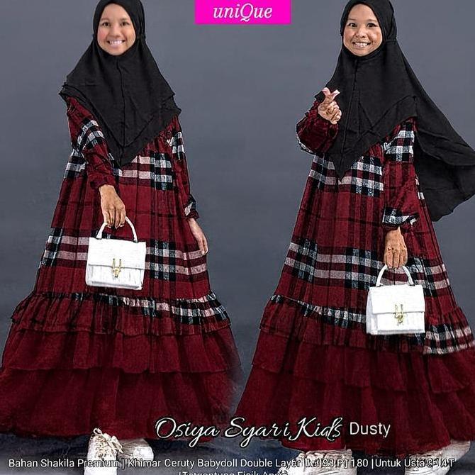 LANGSUNG KIRIM syari anak REMPEL tanggung 11-14 tahun monalisa poladot krudung ceruty khimar 2 layer